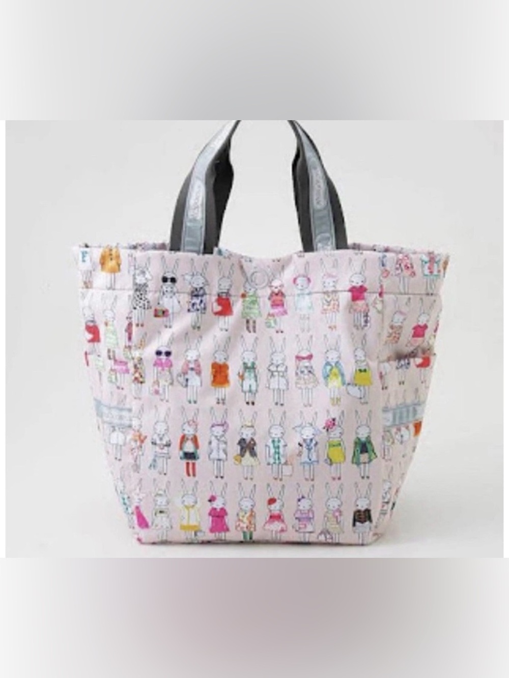Lesportsac Fifi Lapin Artist in Residence Shoulder Tote Nylon Bag Bunny Rabbit